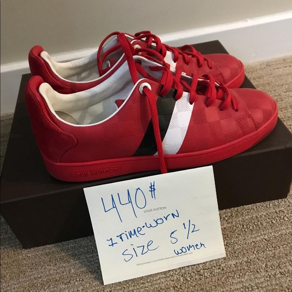 men lv shoe protector red